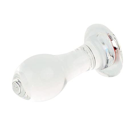 Plug Anal de Vidro Pedra Vermelha 10 9 x 4 3 cm Sex Shop Fascinação