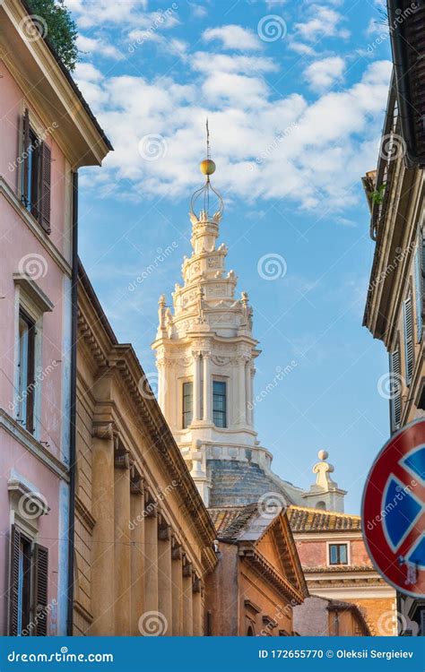 Unusual Dome Chiesa Di Sant`Ivo Alla Sapienza Editorial Image - Image ...