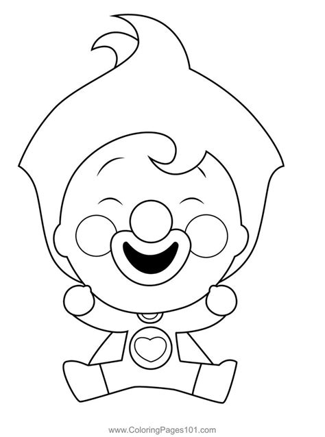 An Image Of A Cartoon Clown Coloring Page