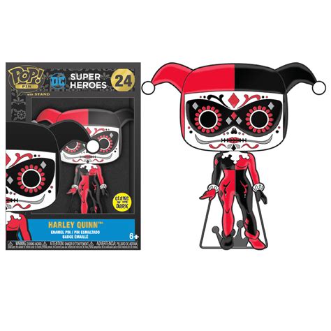 Funko Pop Pin Dc Super Heroes Harley Quinn Exclusivo Glow Mo A Do