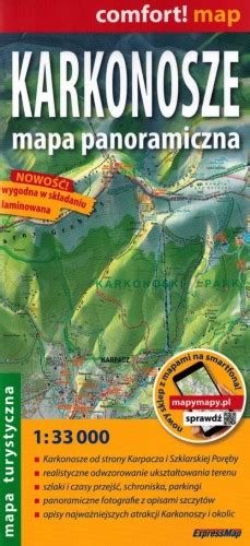 Karkonosze Mapa Panoramiczna Laminowana