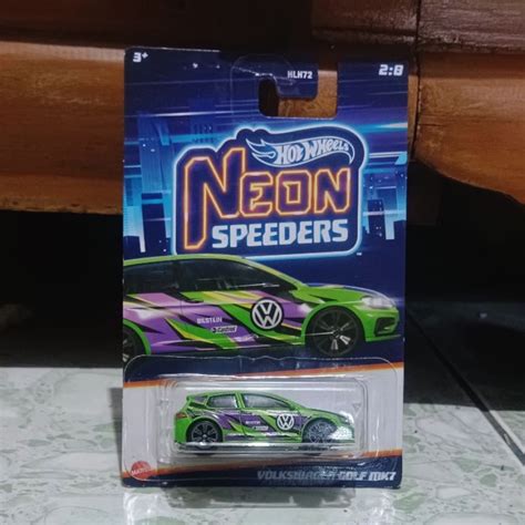 Jual Hot Wheels Neon Speeders Volkswagen Golf MK7 Shopee Indonesia