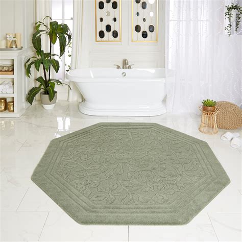 Mohawk Home Wellington Sage Green Bath Rug Octagon 6x6 Green