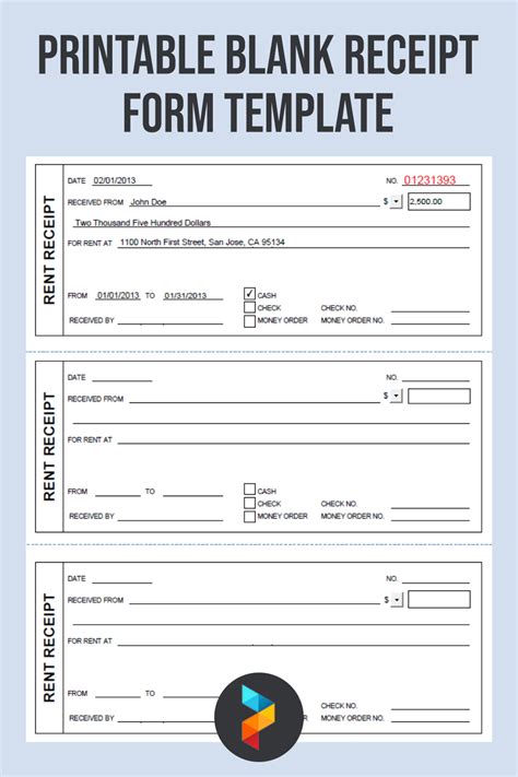 Receipt Templates Printable Free