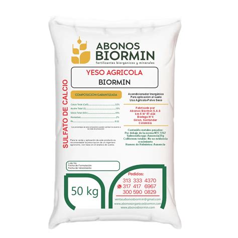 YESO AGRÍCOLA Abonos Biormin Fertilizantes biorgánicos y minerales