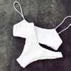 FREE SHIPPING Triangle Ruffles Crochet Bikini Set JKP