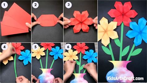 How To Make A Paper Flower Step By Step For Kids