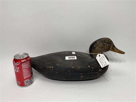 Early Delaware River Hollow Carved Black Duck Decoy Dixon S Auction