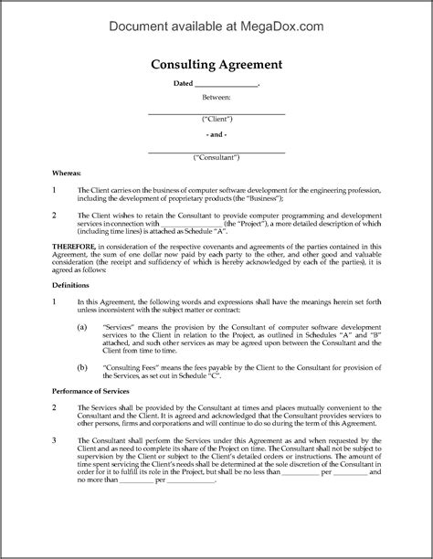 Simple Consulting Agreement Template India - Template 1 : Resume ...