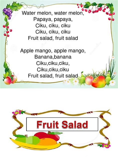 Nursery Rhymes-Fruit Salad