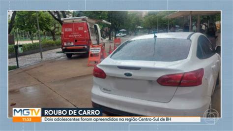 Vídeo Adolescentes São Apreendidos Após Roubarem Carro Mg1 G1