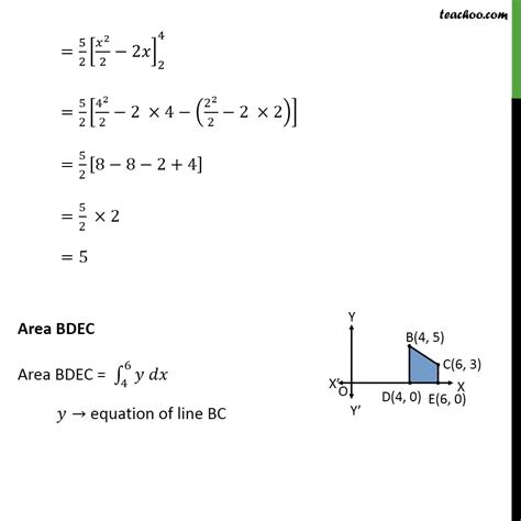 Question Using Integration Find Area Of Triangle Abc