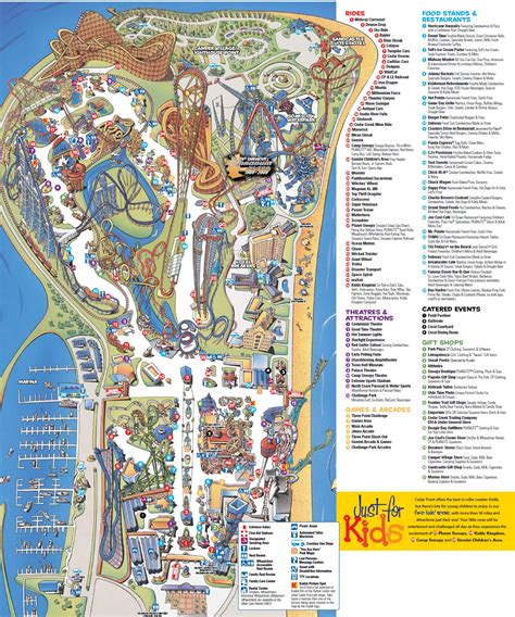 Parkmaps Parkplan Plattegrond Cedar Point Freizeitpark Welt De