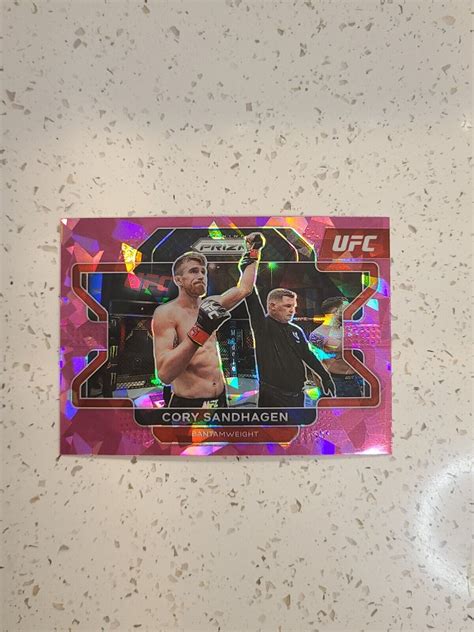 Cory Sandhagen 2022 Panini Prizm UFC Cracked Pink Ice Prizm Card 49