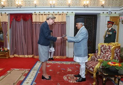 The Newly Appointed Ambassador Of The European Union To Nepal Presents