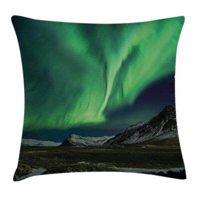 East Urban Home Aurora Borealis Indoor Outdoor 36 Throw Pillow Cover