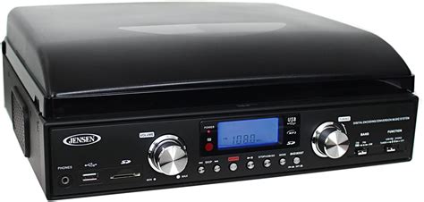 Jensen JTA460 3-Speed Stereo Turntable with MP3 Encoding System and AM ... 