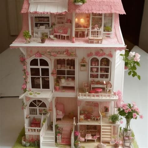 Premium AI Image Enchanting Miniature World The Cute Dollhouse