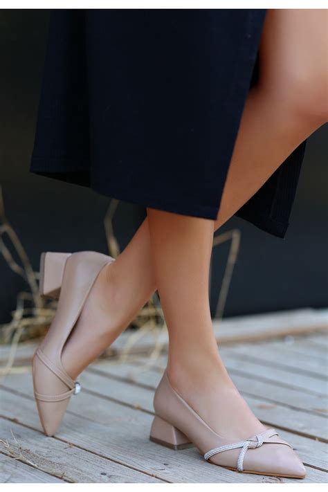 Biani Nude Topuklu Ayakkab Tarz Topuklar