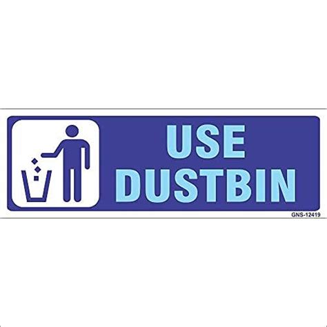 Aditya Sign Use Dustbin Sign Board For Office Home Industry