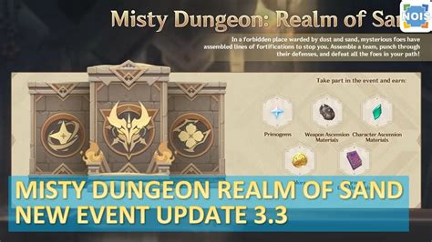 Event Misty Dungeon Realm Of Sand Gameplay New Update 3 3 Genshin