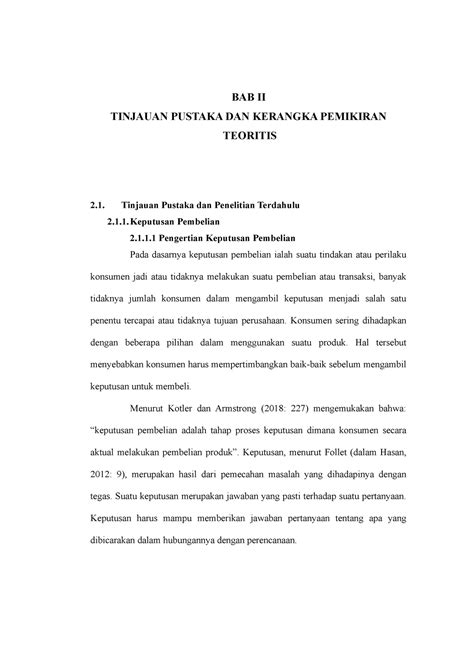 BAB II Tinjauan Pustaka BAB II TINJAUAN PUSTAKA DAN KERANGKA