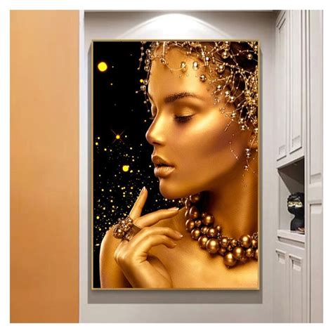 Black And D Woman Sexy Nude African Art Oil Painting On Canvas Cuadros Posters And Prints Wall