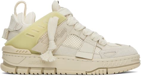 Beige Gray Area Patchwork Sneakers By Axel Arigato On Sale