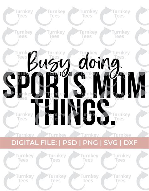 Sports Mom Svgfootball Mom Svgbaseball Mom Svgbasketball Etsy