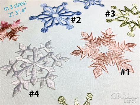 Snowflakes Machine Embroidery Designs Set For Christmas Etsy