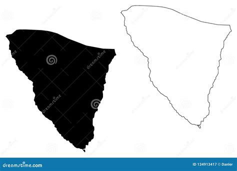 South Sinai Governorate Map Vector Stock Vector - Illustration of ...