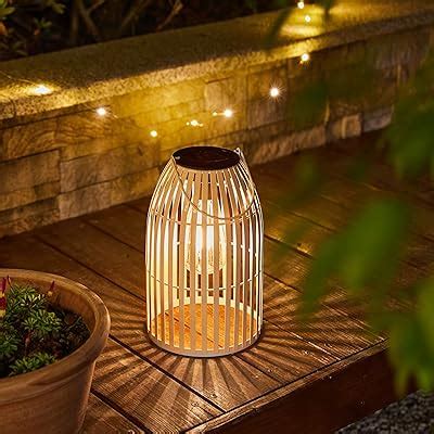 Amazon Livinlarge Solar Lantern Outdoor Waterproof Large Rattan