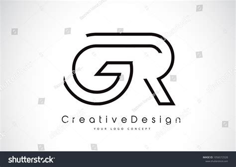 Gr G R Letter Logo Design Stock Vector Royalty Free 1056572528