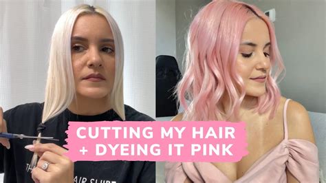 Cutting My Hair And Dyeing It A Warm Pink Youtube