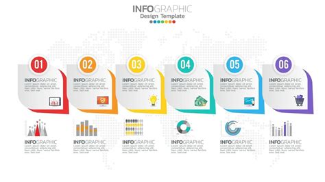 Infograph Step Yellow Color Element With Circle Graphic Chart Diagram