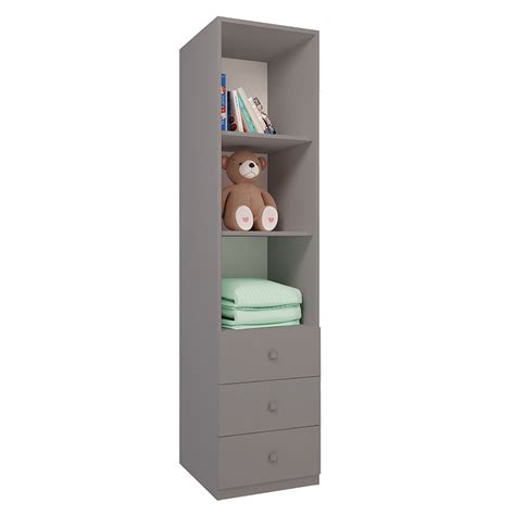 Raft cu sertare Polini Kids Simple, gri – Polini Kids