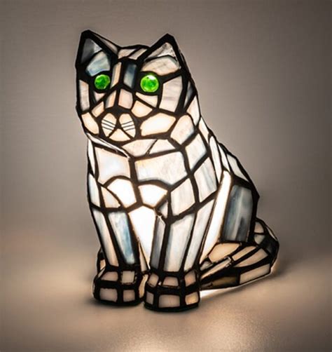 Tiffany Cat Stained Glass Cat Lamp Unique Ts Art And Home