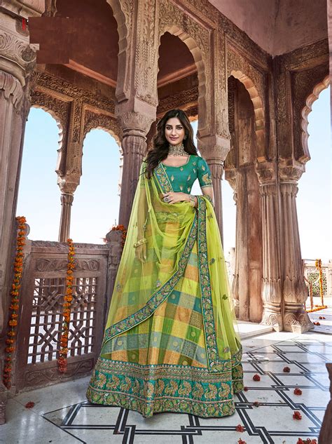 LM 1012714 Multicolor Silk Jacquard Traditional Lehenga Ch Flickr