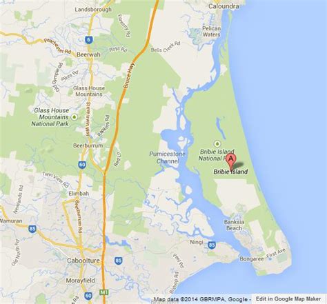 Map of Bribie Island