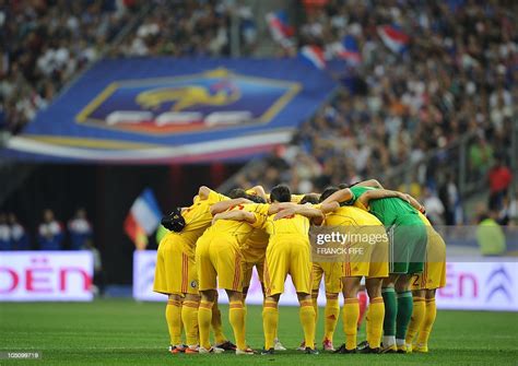 Romanian National Football Teams Players Gather Prior To The Start