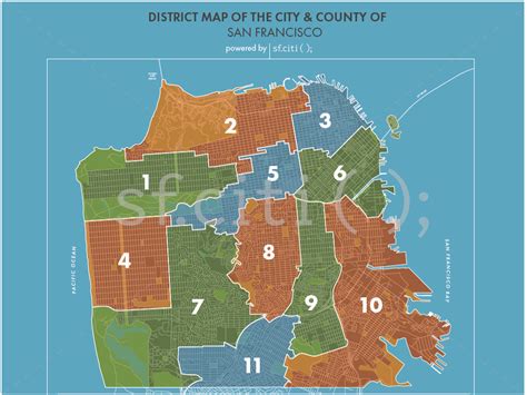 District Map Of The City And County Of San Francisco Sf Citi