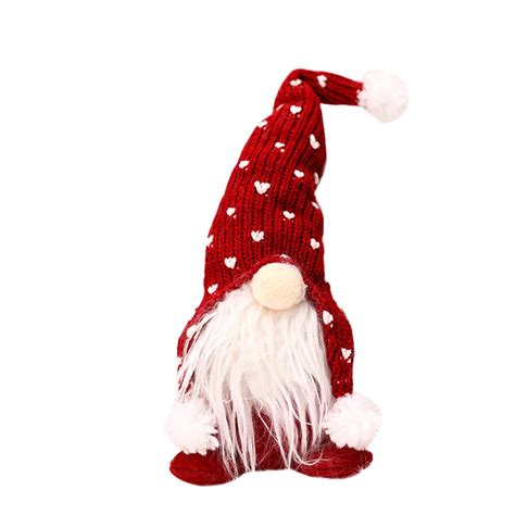 Christmas Faceless Gnome Santa Xmas Tree Handmade Santa Cloth Doll