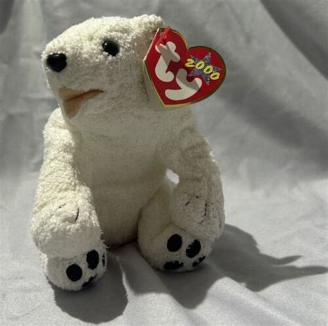 Ty Beanie Baby Aurora White Polar Bear 2000 With Pe Pallets Ebay