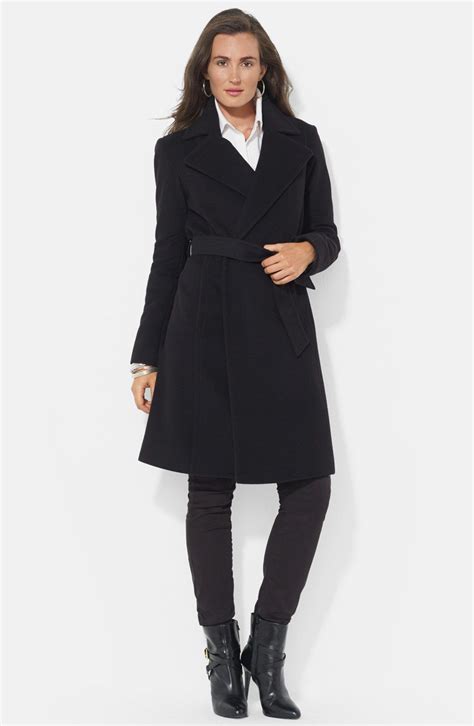 Lauren Ralph Lauren Wool Blend Wrap Coat Nordstrom Roupas Estilo