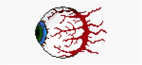 Terraria Eye Of Cthulhu Pixel Art Free Transparent Clipart Clipartkey