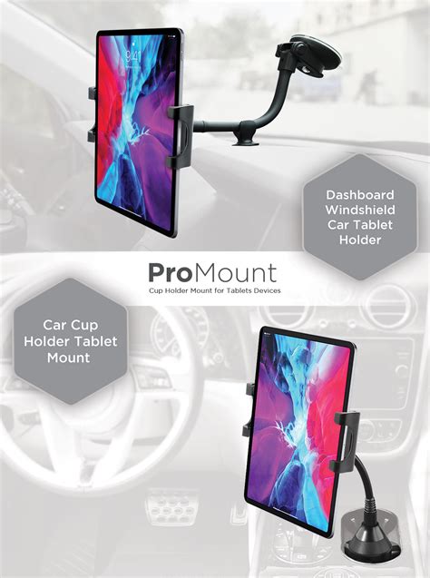 PowerPeak ProMount 2-in-1 Tablet Car Mount - PP-CMTAB-A