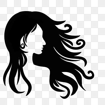 Flowing Long Hair Silhouette PNG And Vector Images Free Download - Pngtree