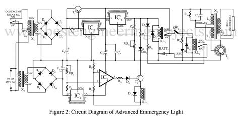 Emergency Light Circuit And Schematic Diagrams