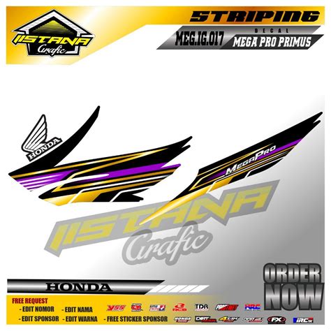 Jual Sticker Striping Megapro Primus Striping Variasi Motor Megapro