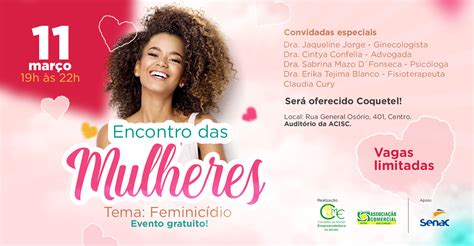 Acisc E Cme Realizam “encontro Das Mulheres” No Dia 11 De Março São